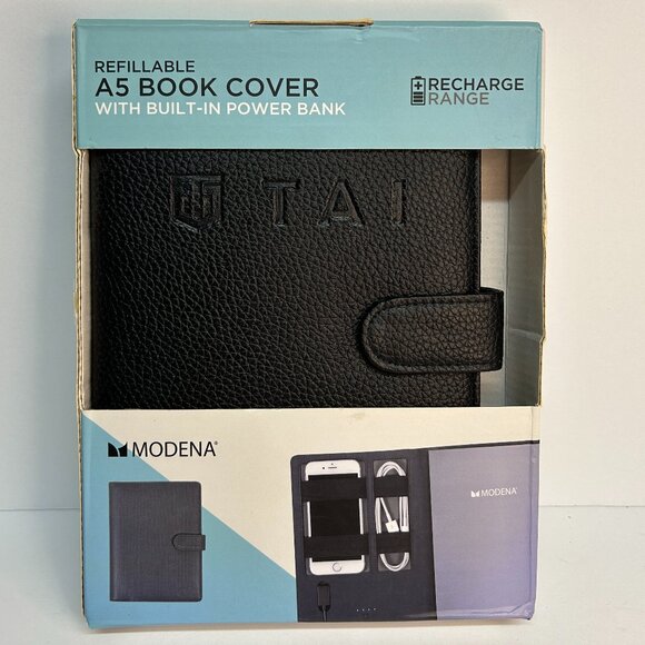 Portable Phone Charger  Travel Portfolio w/Built-in Power Bank By MODENA - Picture 1 of 4